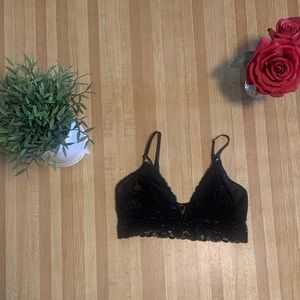 Aerie black lace bralette (M)